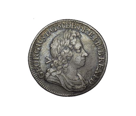 1723 George I British Silver Shilling Coin