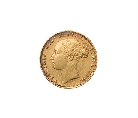 Queen Victoria Young Head 1874 Sidney Mint Full Gold Sovereign Coin