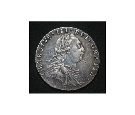 1787 Sixpence - GEORGE III BRITISH SILVER COIN - V NICE CONDITION